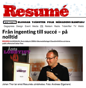 HPV-vaccin, Johan Thor, lobbyist HPV-vaccin, Johan Thor, lobbyist