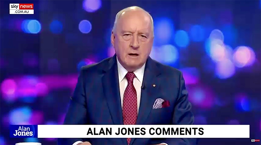 Alan Jones, 16 september 2020. Foto: SkyNews Australia